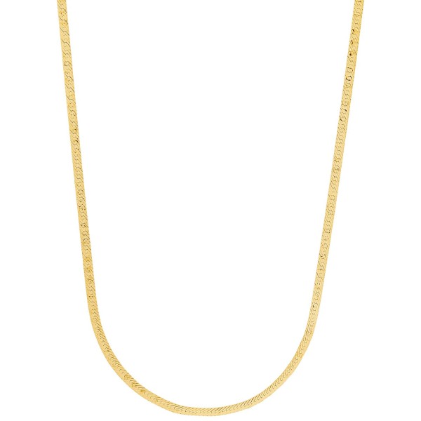 Herringbone Link Chain Necklace in 10k Gold  16