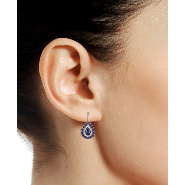 Sapphire (1-3/4 ct. ) & Diamond (1/6 ct. ) Teardro...