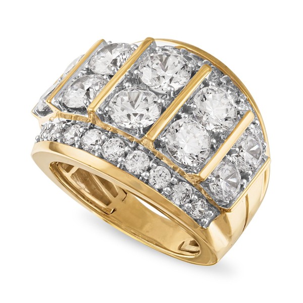 Men's Diamond Large Cluster Statement Ring (7 ct. ...