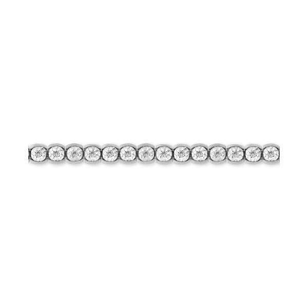 Diamond Illusion Tennis Bracelet (1/2 ct. ) in Sterling Silver (Also available in  or Rose Gold Over Silver)