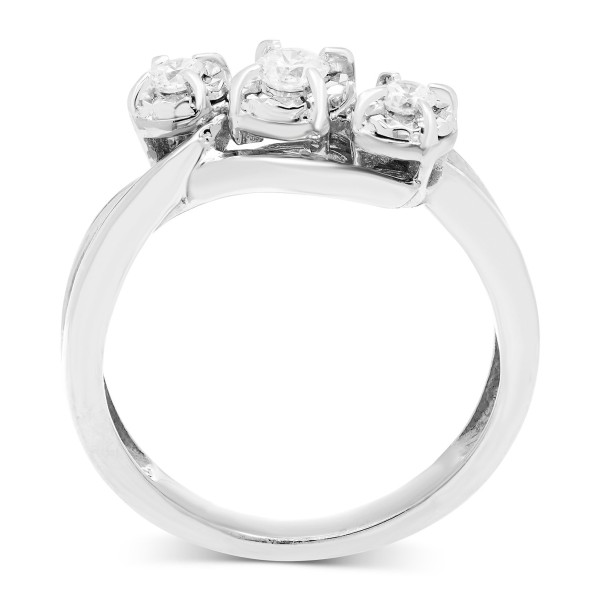 Diamond Three Stone Ring (1/4 ct. ) in 10k White or Yellow Gold