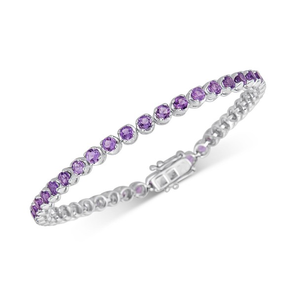 Amethyst Tennis Bracelet (4 ct. ) in Sterling Silver (Also in Garnet  Blue Topaz & Multi Gemstone)