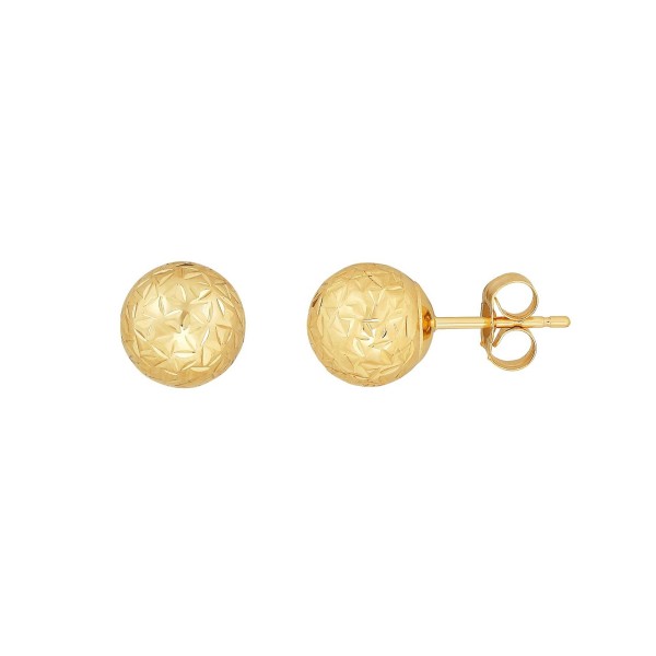 Textured Ball Stud Earrings in 14k Gold