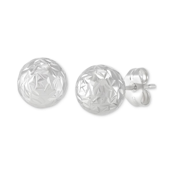 Textured Ball Stud Earrings in 14k Gold