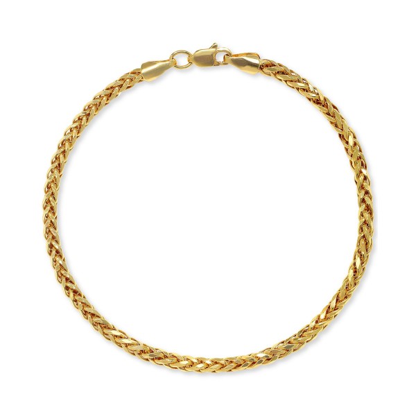 Wheat Link Chain Bracelet in 14k Gold