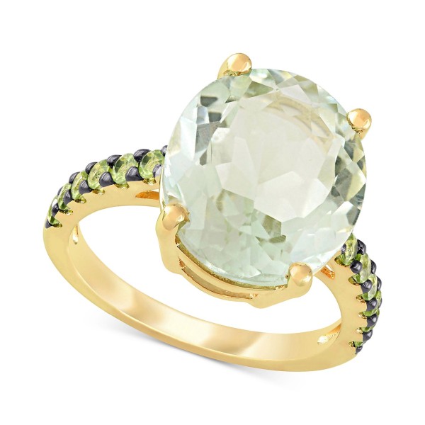 Green Quartz (7-1/2 ct. ) & Peridot (1/2 ct. ) Sta...