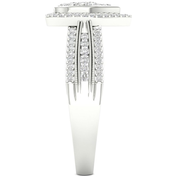 Diamond Teardrop Cluster Statement Ring (1/2 ct. ) in Sterling Silver