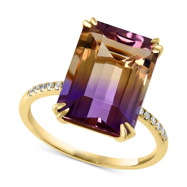 Ametrine (9-5/8 ct. ) & Diamond (1/20 ct. ) Ri...