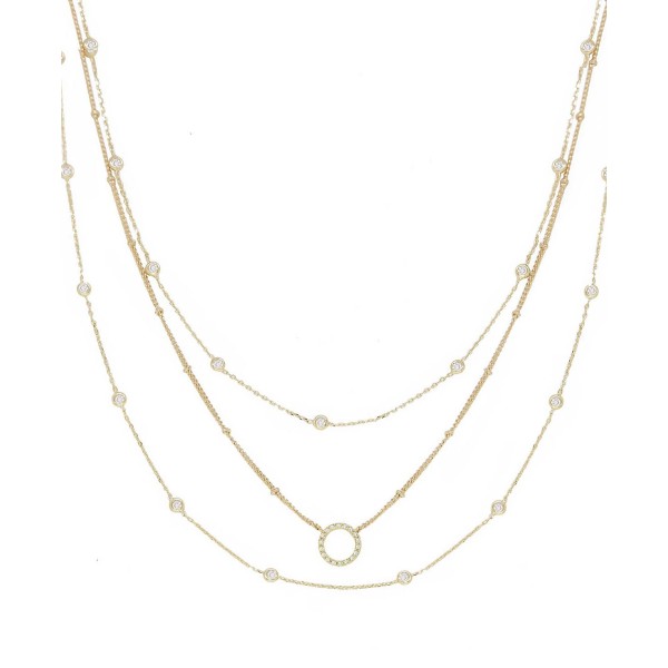 Monroe Crystal Strand Layered Necklace