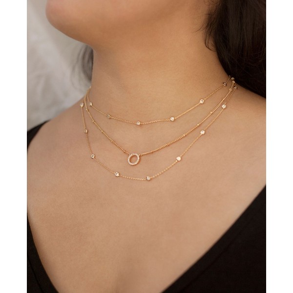 Monroe Crystal Strand Layered Necklace