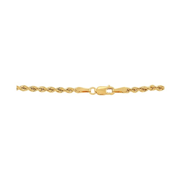 Glitter Rope Link Chain Bracelet in 10k Gold