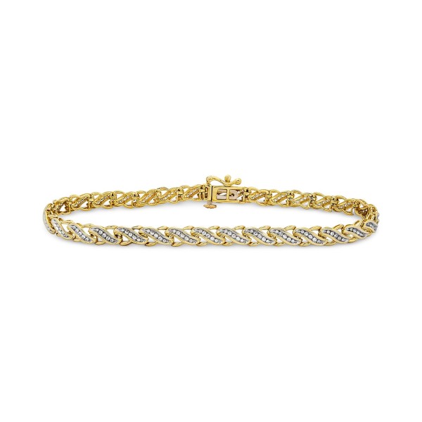 Diamond Swirl Tennis Bracelet (1/2 ct. ) in 10k Go...