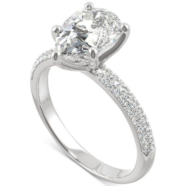 Moissanite Pear Engagement Ring (2-3/8 ct. t.w. DEW) in 14k White Gold