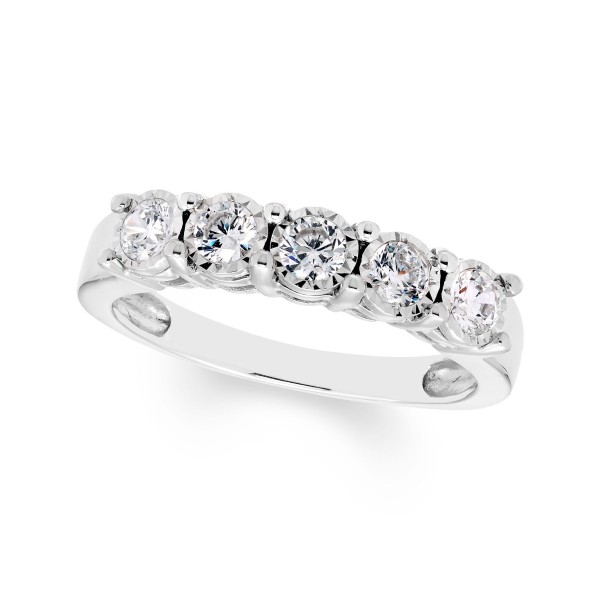 Diamond 5 Stone Band (1/2 ct. ) in 14k White Gold