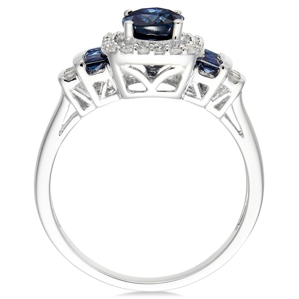 Sapphire (1 ct. ) and Diamond (1/5 ct. ) Ring in 14k Gold (Also available in Emerald and Ruby)