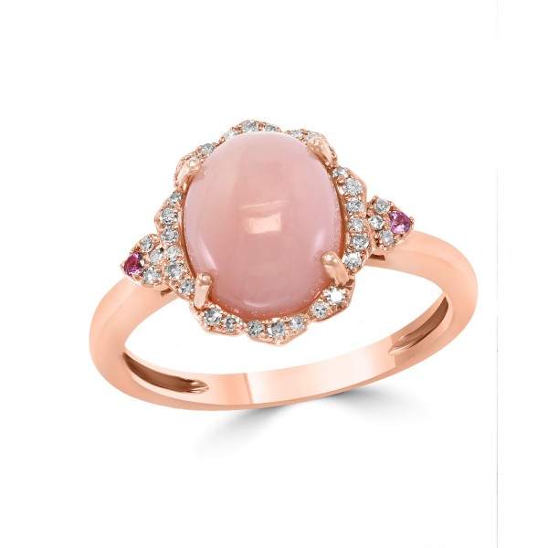 Pink Opal (2 5/8 ct.t.w.) and Diamond (1/10 ct.t.w...