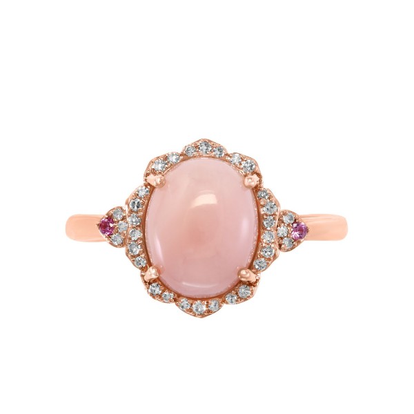 Pink Opal (2 5/8 ct.t.w.) and Diamond (1/10 ct.t.w...