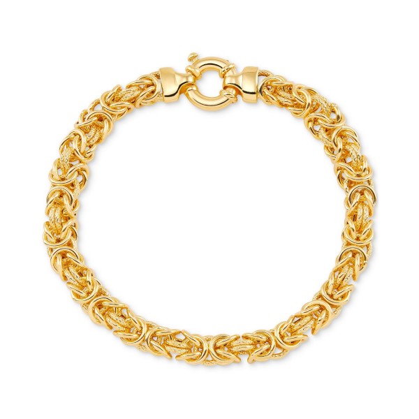 Byzantine Intertwined Link Chain Bracelet in 14k G...