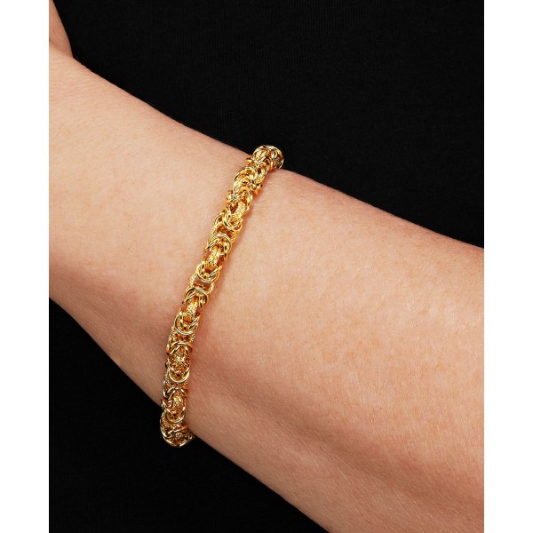 Byzantine Intertwined Link Chain Bracelet in 14k G...