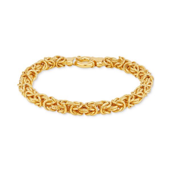 Byzantine Intertwined Link Chain Bracelet in 14k Gold