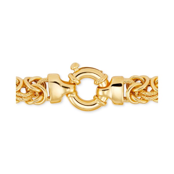 Byzantine Intertwined Link Chain Bracelet in 14k Gold