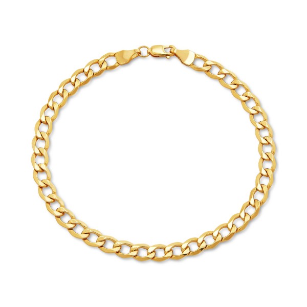 Cuban Link Chain Bracelet in 10k Gold