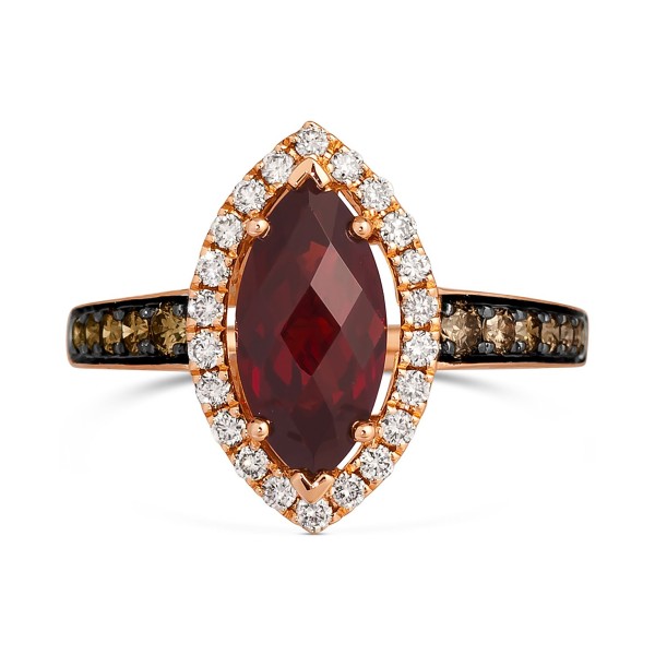 Pomegranate Garnet (2 ct. ) & Diamond (1/2 ct. ) H...