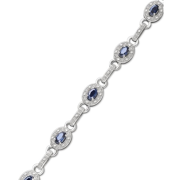 Sterling Silver Bracelet   (2-5/8 ct. ) and Diamon...