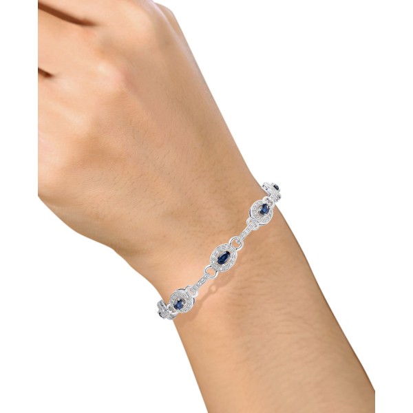 Sterling Silver Bracelet   (2-5/8 ct. ) and Diamon...