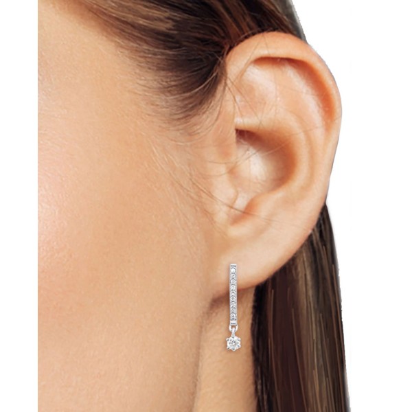 Lab-Created Diamond Dangle Earrings (1/6 ct. ) in ...