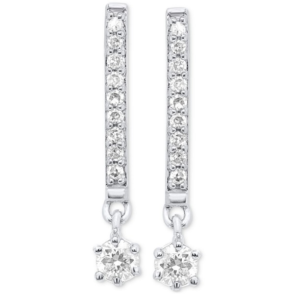 Lab-Created Diamond Dangle Earrings (1/6 ct. ) in Sterling Silver