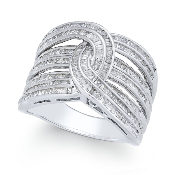 Diamond Baguette Interwoven Statement Ring (1 ct. ...