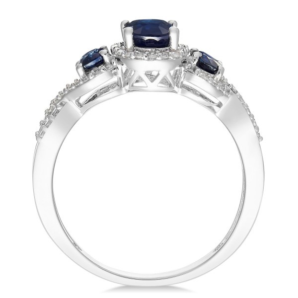 Sapphire (1-1/3 ct. ) & Diamond (1/4 ct. ) 3-Stone...