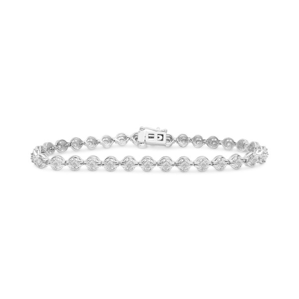 Diamond Circle Link Bracelet (1/4 ct. ) in Sterlin...