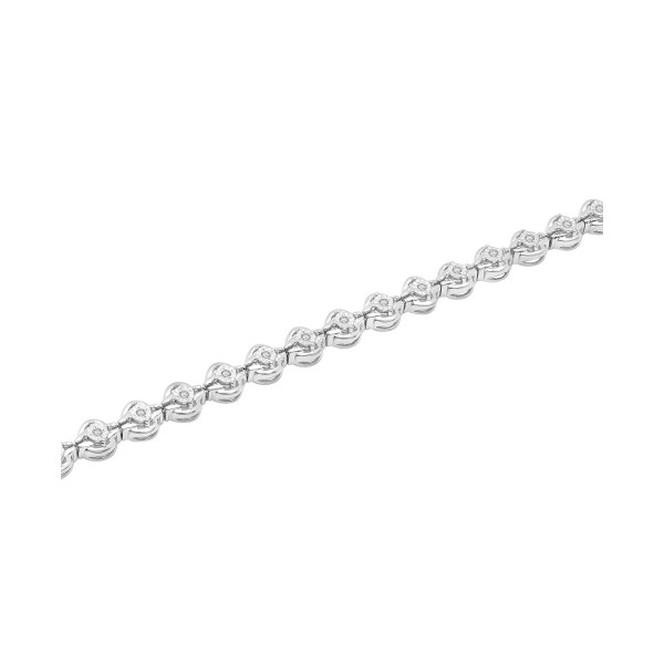 Diamond Circle Link Bracelet (1/4 ct. ) in Sterling Silver  