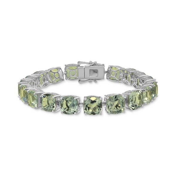 Green Quartz Link Bracelet (38 ct. ) in Sterling S...