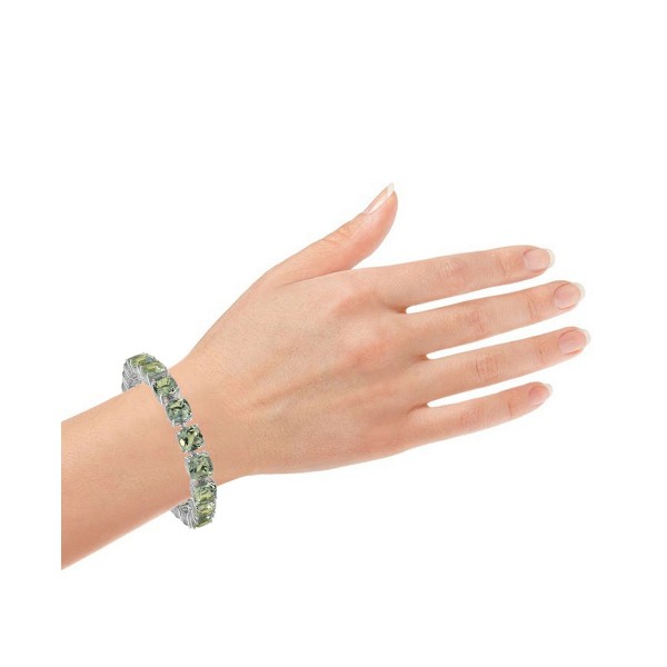 Green Quartz Link Bracelet (38 ct. ) in Sterling S...