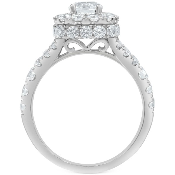 Diamond Halo Bridal Set (3 ct. ) in 14k White or Yellow Gold