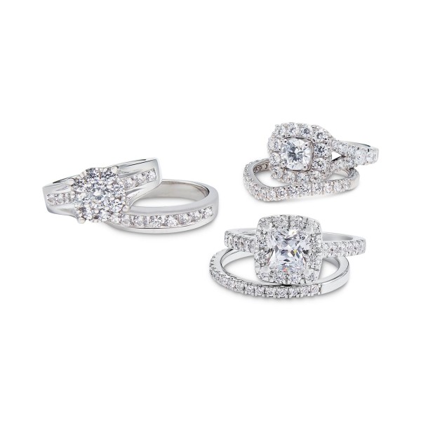 Diamond Halo Bridal Set (3 ct. ) in 14k White or Yellow Gold