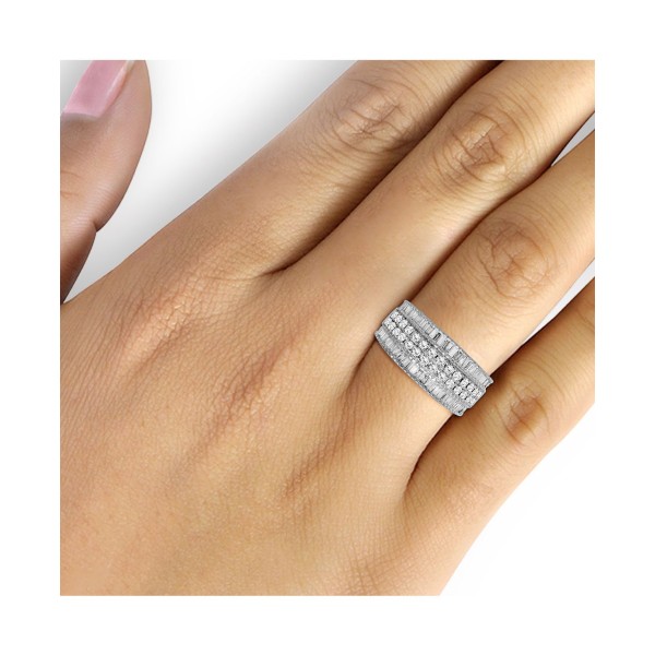 Diamond Round & Baguette Multirow Band (1 ct. ) in...