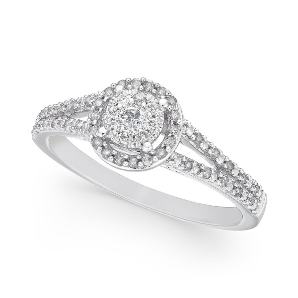 Diamond Promise Ring in 10k White Gold ( 1/4 ct. )