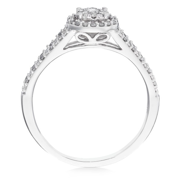 Diamond Promise Ring in 10k White Gold ( 1/4 ct. )