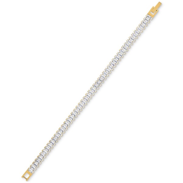 18k Gold Plated Baguette Cubic Zirconia Flex Bracelet