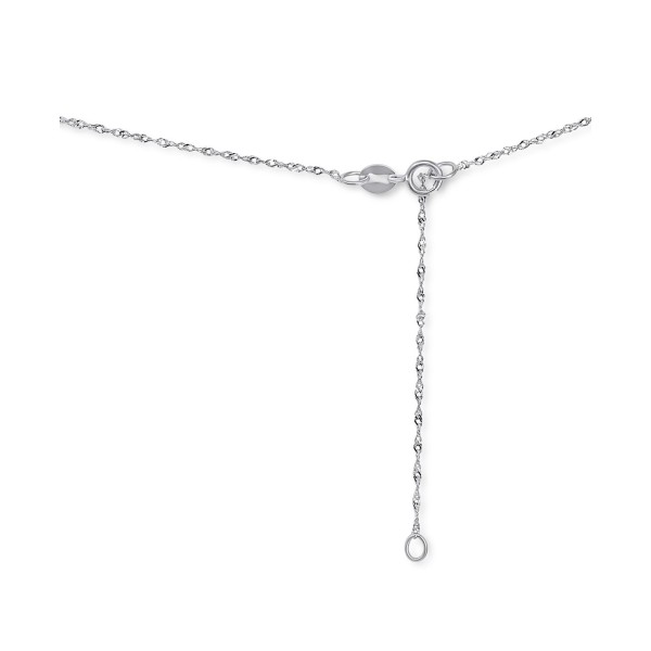 Sapphire ( 3/8 ct. t.w.) & Diamond Accent Pendant Necklace in 14k White Gold  16