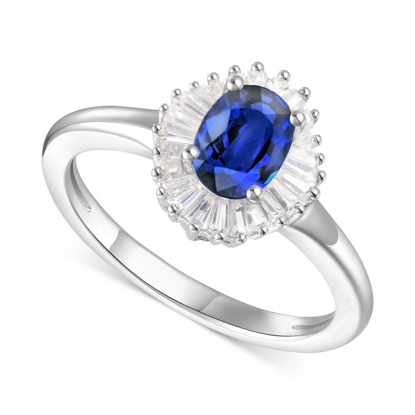 Sapphire (1 ct. ) & Diamond (1/4 ct. ) Ring in 14k...