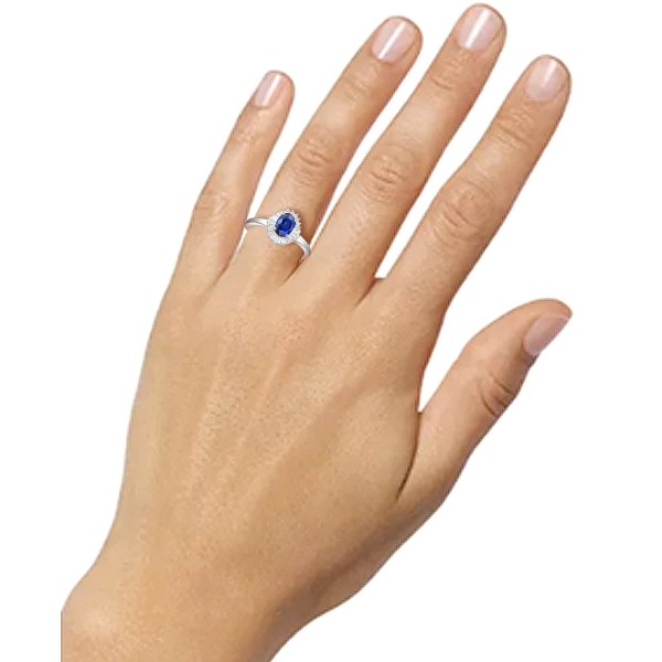 Sapphire (1 ct. ) & Diamond (1/4 ct. ) Ring in 14k...