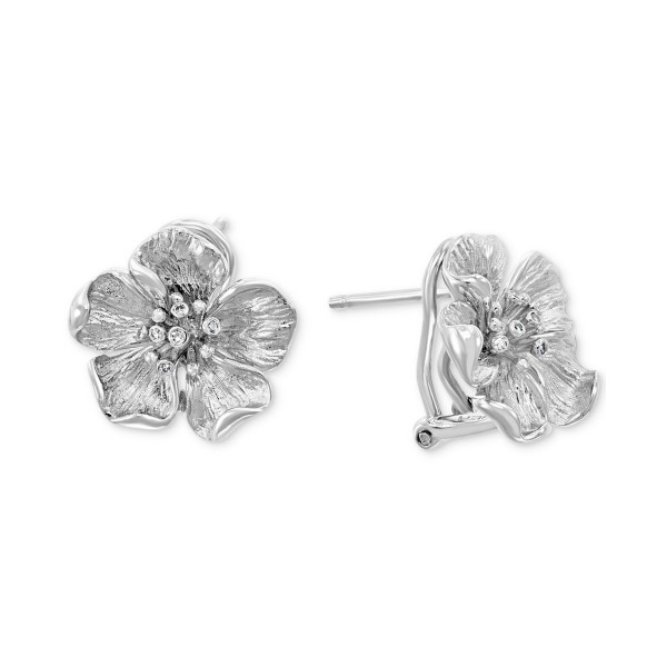 Diamond Accent Flower Stud Earrings (1/8 ct. ) in ...