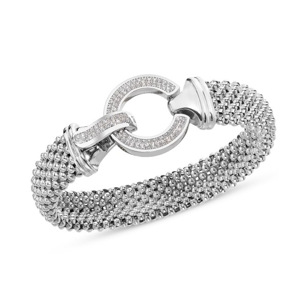 Diamond Circle Mesh Bangle Bracelet (5/8 ct. )