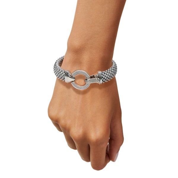 Diamond Circle Mesh Bangle Bracelet (5/8 ct. )