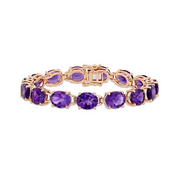 Amethyst (36 ct. t.w.) Tennis Bracelet in 18k Rose Gold over Sterling Silver